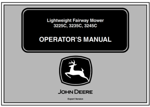 John Deere 3225C, 3235C, 3245C Lightweight Fairway Mower