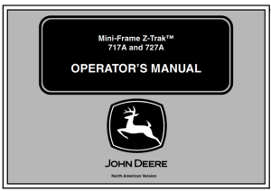 John Deere Mini-Frame Z-Trak 717A & 727A Operator's Manual