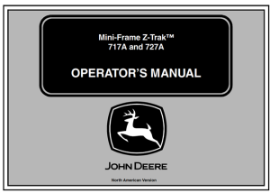 John Deere Mini-Frame Z-Trak 717A & 727A Operator's Manual