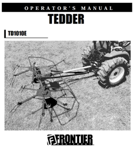 Frontier TD1010E Tedder Operator's Manual