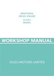 Isuzu A-4JG1 Model Industrial Diesel Engine Service Repair Manual