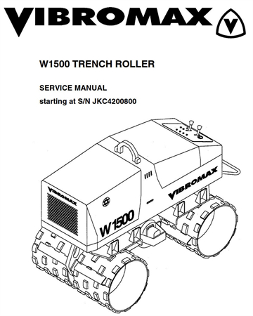 JCB Vibromax W1500 Trench Roller Service Repair Manual