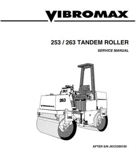 JCB Vibromax 253/263 Tandem Roller Service Repair Manual