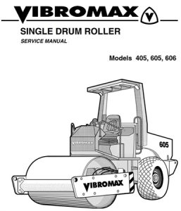 JCB Vibromax 405, 605, 606 Single Drum Roller Service Repair Manual