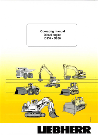 Liebherr D934 / D936 Diesel Engine Operator's Manual