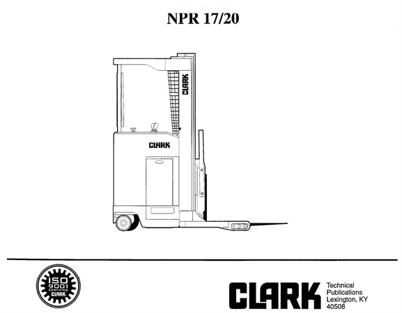 Clark NPR17, NPR20 Electric Narrow Aisle Reach and Straddle Trucks