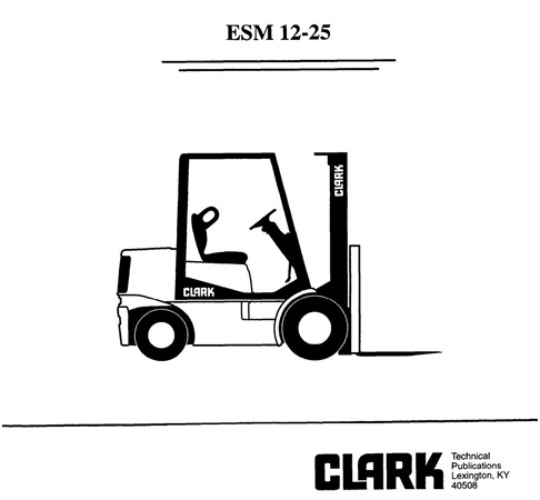 Clark ESM12, ESM15S, ESM15, ESM17, ESM20, ESM22, ESM25 Forklift Trucks