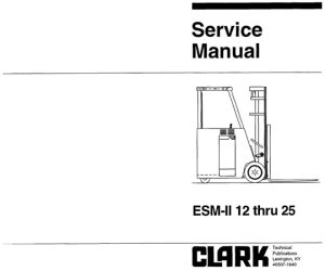 Clark ESM-II 12/15s/15/17/20/22/25 Forklift Trucks