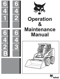 Bobcat 641, 642, 642B, 643 Skid Steer Loader