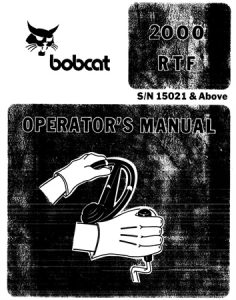 Bobcat 2000 RTF Rough Terrain Forklift Operator's Manual