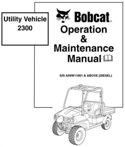 Bobcat 2300 Utility Vehicle Operation & Maintenance Manual