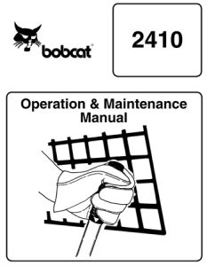 Bobcat 2410 Utility Vehicle Operation & Maintenance Manual