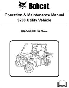 Bobcat 3200 Utility Vehicle Operation & Maintenance Manual