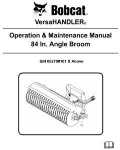 Bobcat 84 In. Angle Broom Operation & Maintenance Manual