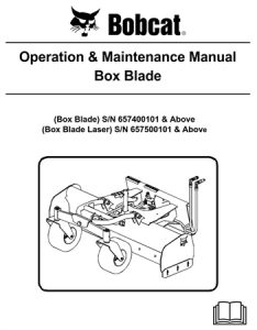 Bobcat Box Blade Operation & Maintenance Manual