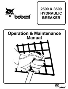 Bobcat 2500 & 3500 HYDRAULIC BREAKER