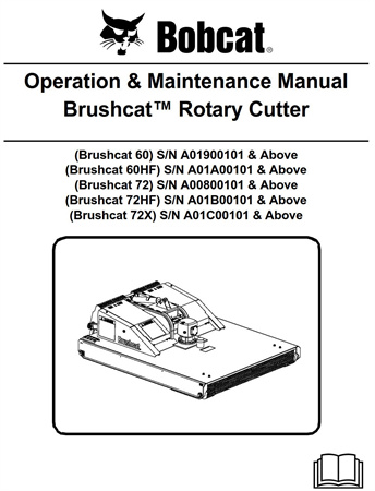 Bobcat Brushcat 60/60HF/72/72HF/72X Rotary Cutter