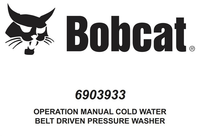 Bobcat 6903933 COLD WATER BELT DRIVEN PRESSURE WASHER