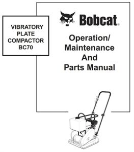 Bobcat VIBRATORY PLATE COMPACTOR BC70