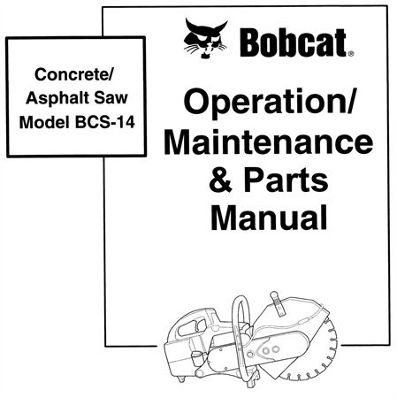 Bobcat Concrete/Asphalt Saw Model BCS-14