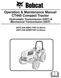 Bobcat CT445 Compact Tractor Operation & Maintenance Manual