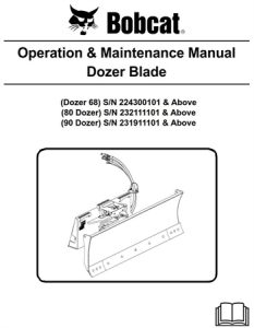 Bobcat Dozer Blade Operation & Maintenance Manual