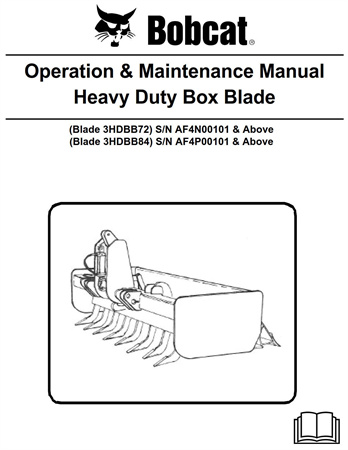 Bobcat Heavy Duty Box Blade Operation & Maintenance Manual