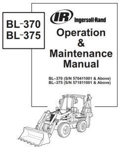 Ingersoll-Rand BL-370, BL-375 Loader Backhoe