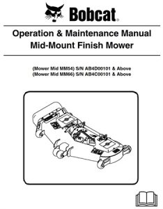 Bobcat Mid-Mount Finish Mower Operation & Maintenance Manual