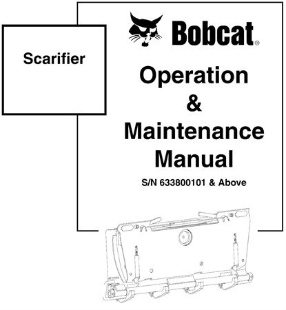 Bobcat Scarifier Operation & Maintenance Manual