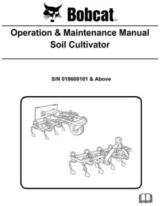 Bobcat Soil Cultivator Operation & Maintenance Manual