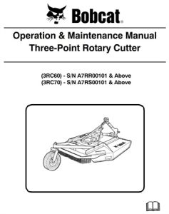 Bobcat Three-Point Rotary Cutter Operation & Maintenance Manual