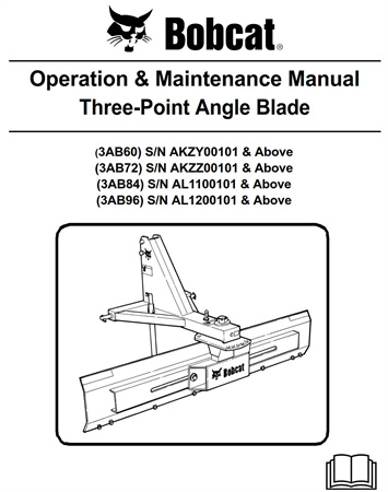 Bobcat Three-Point Angle Blade Operation & Maintenance Manual