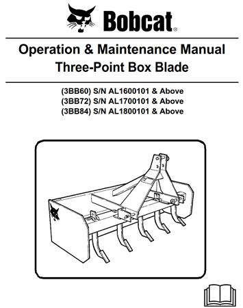 Bobcat Three-Point Box Blade Operation & Maintenance Manual