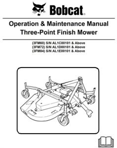 Bobcat Three-Point Finish Mower Operation & Maintenance Manual