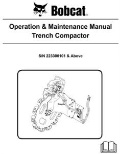 Bobcat Trench Compactor Operation & Maintenance Manual