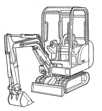 Bobcat 320, 322 Excavator Hydraulic & Electrical Schematic