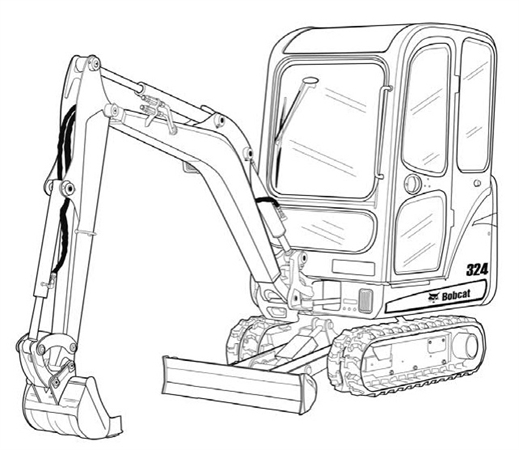 Bobcat 324 Excavator Hydraulic & Electrical Schematic