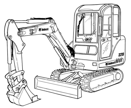 Bobcat 329 Excavator Hydraulic & Electrical Schematic