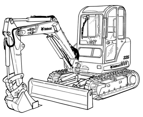 Bobcat 335 Excavator Hydraulic & Electrical Schematic