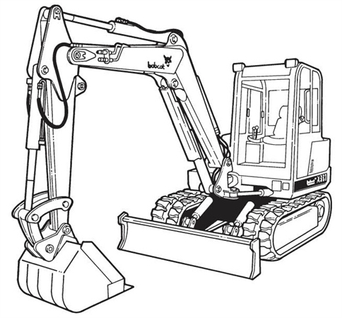 Bobcat 337, 341 Excavator Hydraulic & Electrical Schematic