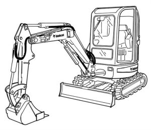 Bobcat 425, 428 Excavator Hydraulic & Electrical Schematic