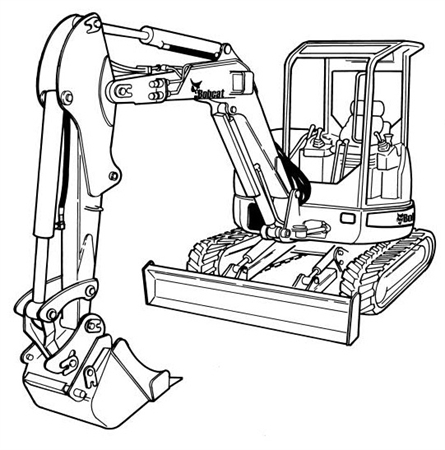 Bobcat 435 Excavator Hydraulic & Electrical Schematic