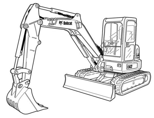 Bobcat E42 Compact Excavator Hydraulic & Electrical Schematic