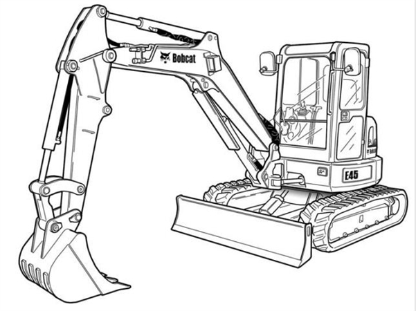 Bobcat E45 Compact Excavator Hydraulic & Electrical Schematic