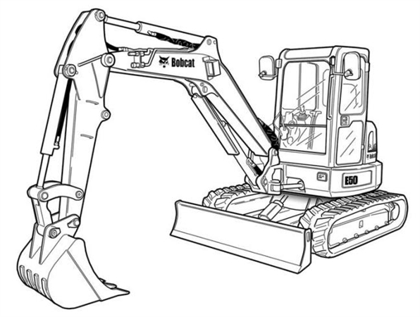 Bobcat E50 Compact Excavator Hydraulic & Electrical Schematic