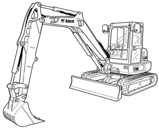 Bobcat E55 Compact Excavator Hydraulic & Electrical Schematic