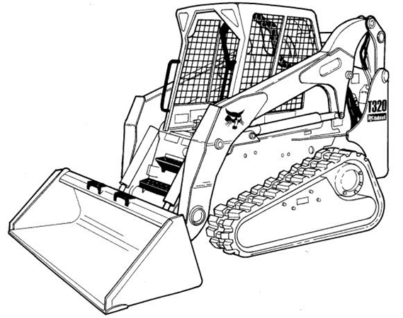 Bobcat T320 Compact Track Loader Hydraulic & Electrical Schematic