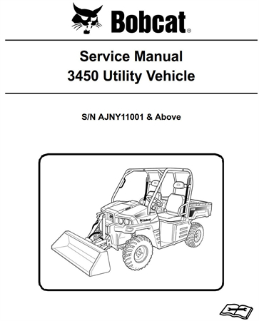 Bobcat 3450 Utility Vehicle Service Repair Manual