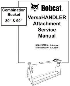 Bobcat Combination Bucket 80” & 90” VersaHANDLER Attachment
